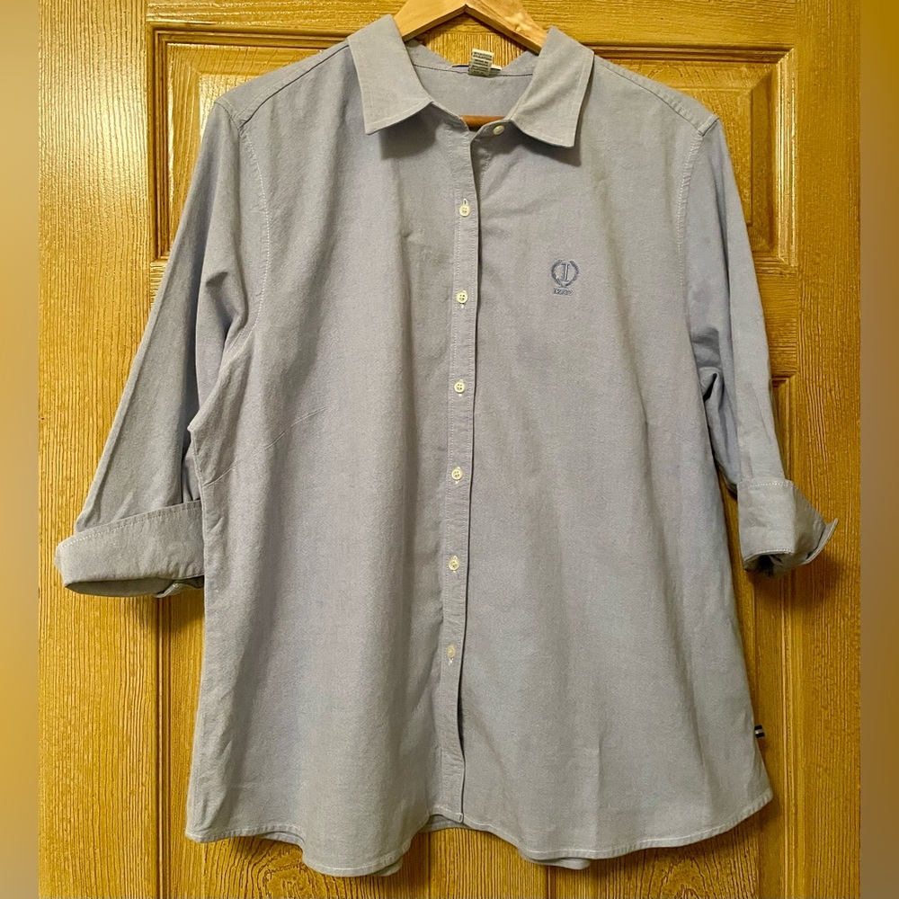 Women’s Izod Light Blue Casual Button-Down Shirt size 1X